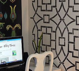 stenciling with chalkboard paint, chalkboard paint, painting, wall decor