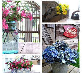 garden ideas flower vases planters unique different, container gardening, flowers, gardening, home decor, how to, repurposing upcycling