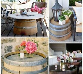 patio designs outdoor space decor inspiration, decks, outdoor furniture, outdoor living, painted furniture, patio, repurposing upcycling, Redo A Wine Barrel