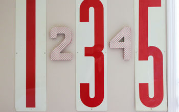 Vintage Gas Station Numbers Wall