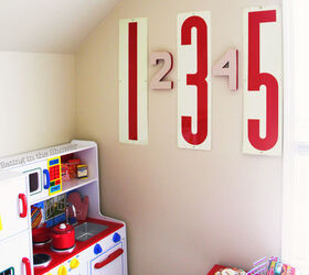 vintage gas station numbers wall, entertainment rec rooms, home decor, wall decor