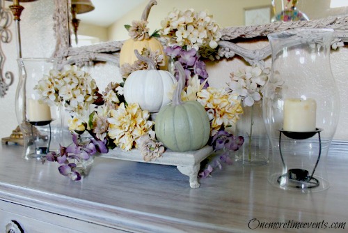 home decor fall elegant painted pumpkins flowers, home decor, painted furniture, seasonal holiday decor
