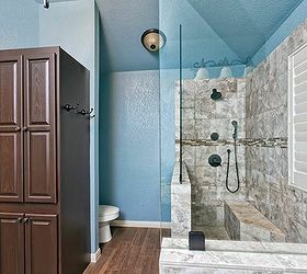 bathroom renovation open shower, bathroom ideas, diy, small bathroom ideas, tiling