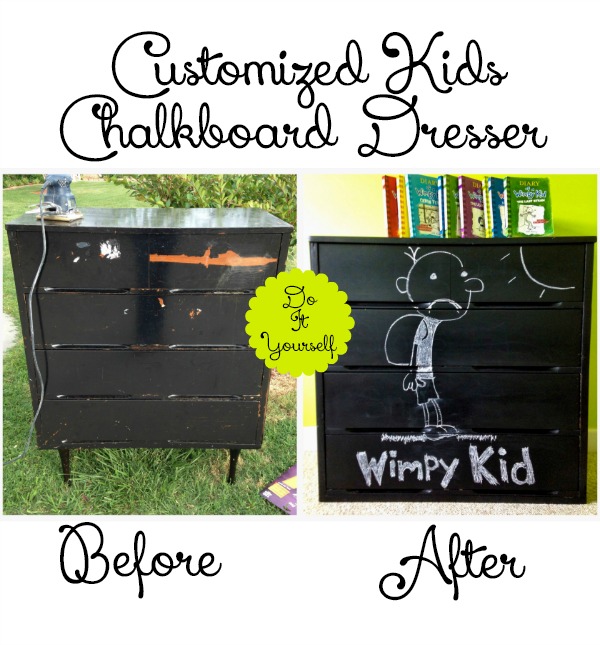 diy dresser chalkboard kids customized, chalkboard paint, painted furniture
