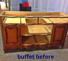i knew i wanted to turn this buffet into a bathroom vanity
