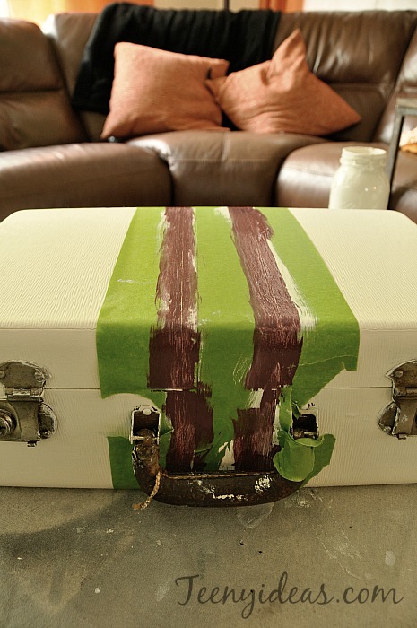 vintage suitcase makeover, repurposing upcycling