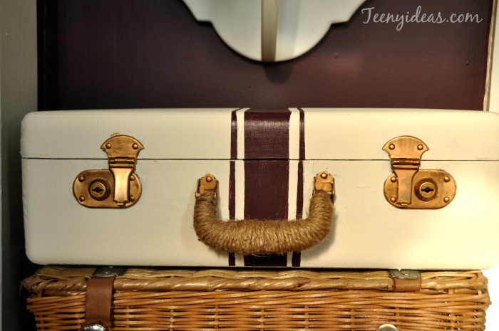 vintage suitcase makeover, repurposing upcycling