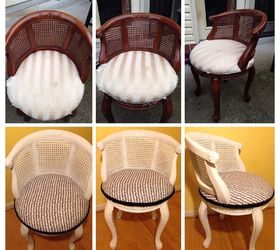 From Dirty Old Cane Chair to New Vanity Chair