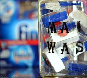diy storage jar dishwasher detergent, crafts, repurposing upcycling