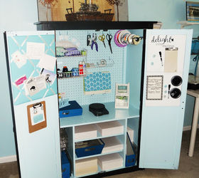 craft hutch tv cabinet repurpose redo, craft rooms, organizing, repurposing upcycling