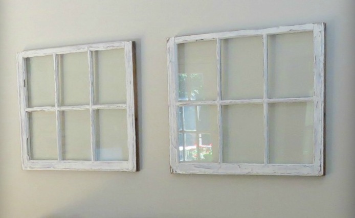 wall art window pane old paint makeover, home decor, living room ideas, repurposing upcycling, wall decor