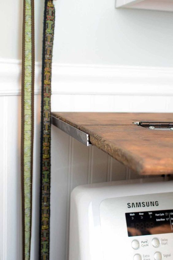 diy rustic folding shelf, diy, laundry rooms, rustic furniture, shelving ideas, woodworking projects