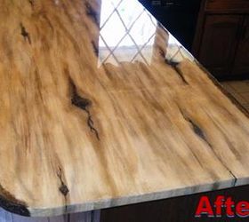 The Ackermans' Slab Wood Countertops Made From Granicrete!