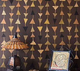 how to stencil wall tribal print, home decor, painting, wall decor