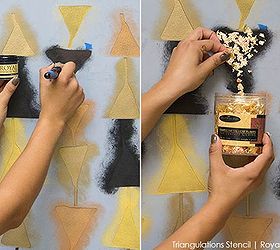 how to stencil wall tribal print, home decor, painting, wall decor