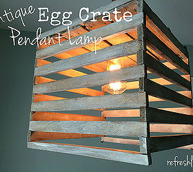 light pendant antique egg crate, diy, home decor, lighting, repurposing upcycling