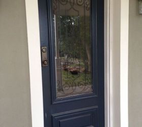 front door painting hardware makeover, chalk paint, doors, painting, BEFORE Front Door Challenge