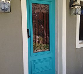 front door painting hardware makeover, chalk paint, doors, painting