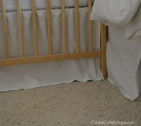diy crib skirt sheet repurpose, bedroom ideas, repurposing upcycling, reupholster