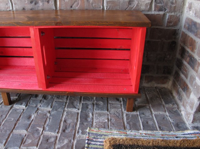 diy crate bench, diy, outdoor furniture, painted furniture, porches, repurposing upcycling