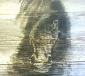 staining wood art barn horse, repurposing upcycling, woodworking projects