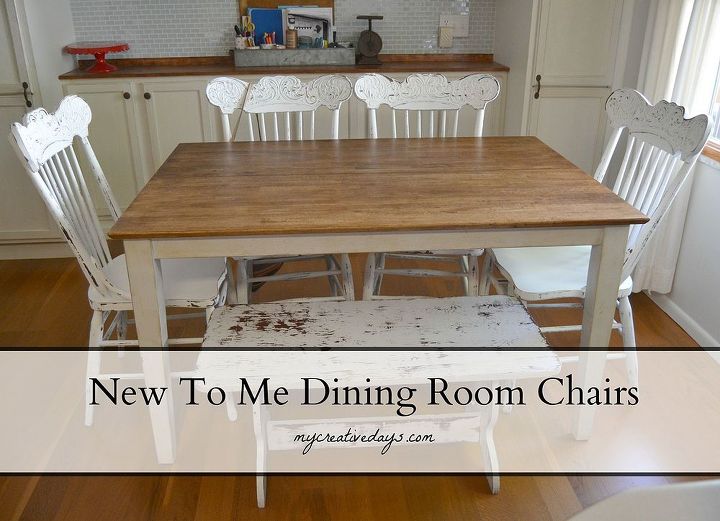 shabby chic dining room chairs refinish, dining room ideas, diy, painted furniture