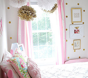 bedroom ideas girls room pink white gold decor, bedroom ideas, painted furniture, reupholster, wall decor