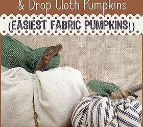 diy ticking stripe drop cloth pumpkins easiest fabric pumpkins