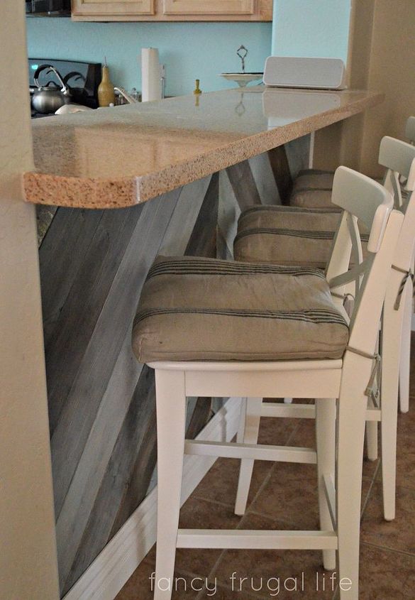 diy kitchen bar planked wall, diy, kitchen design, wall decor, woodworking projects