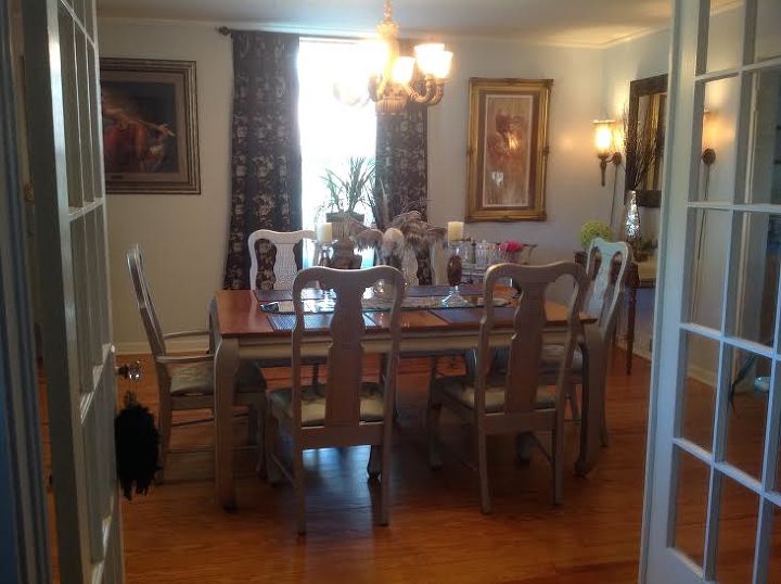 dining room makeover, dining room ideas, diy, painted furniture, reupholster