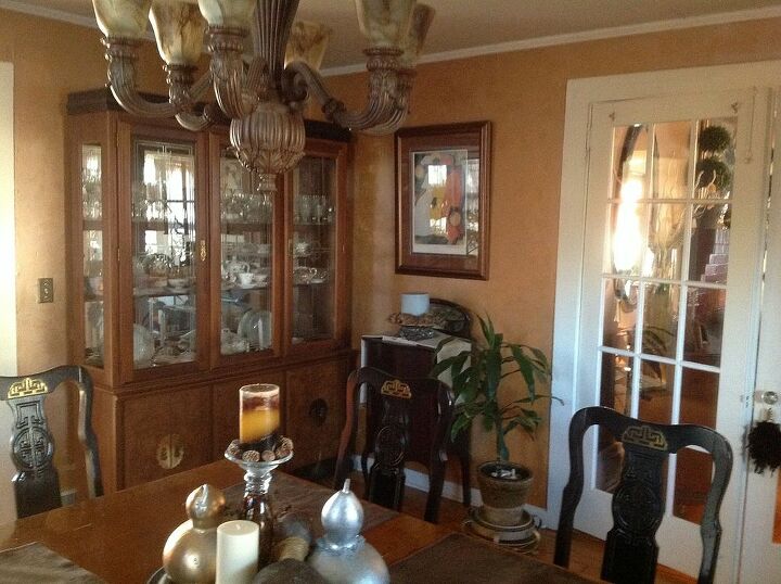 dining room makeover, dining room ideas, diy, painted furniture, reupholster, This is the china cabinet before