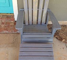 painting stencilling an adirondack chair with milk paint hemp oil, outdoor furniture, painted furniture