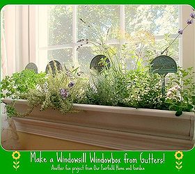 diy windowsill windowboxes from gutters, container gardening, diy, gardening, repurposing upcycling