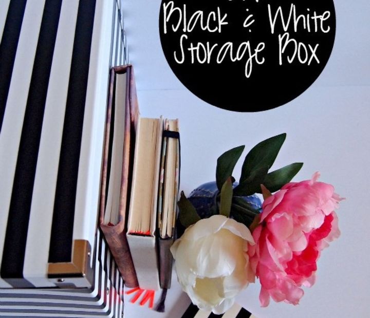 diy black and white storage box, crafts, diy, repurposing upcycling