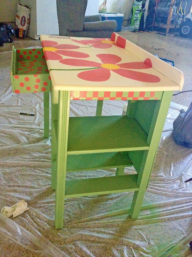 student desk for my niece, painted furniture, repurposing upcycling