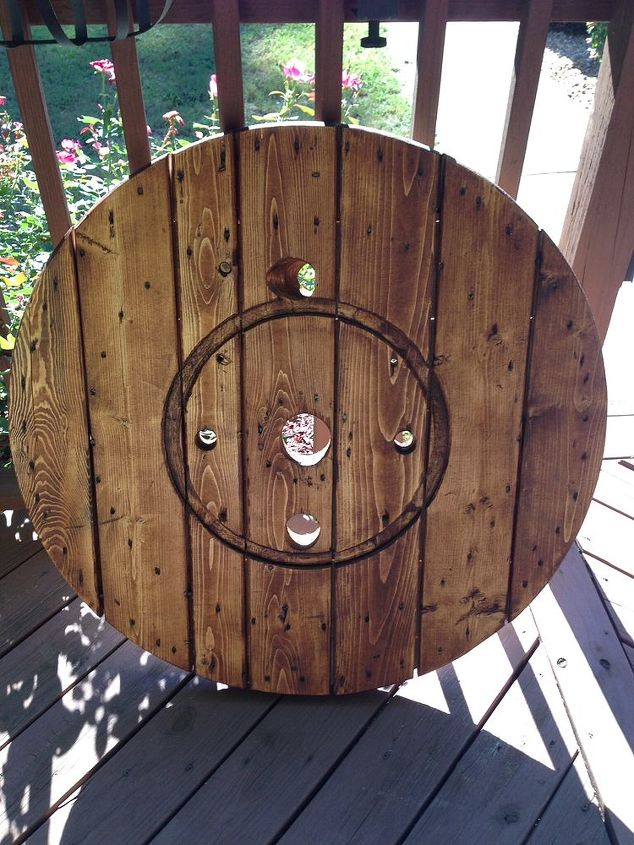 Wire Spool Clock DIY Large Wall Clock From A Cable Spool | Hometalk