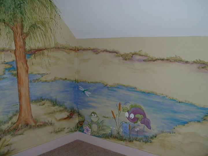 playroom mural, entertainment rec rooms, painting, wall decor