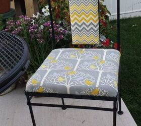 cute bistro set, outdoor furniture, painted furniture, reupholster