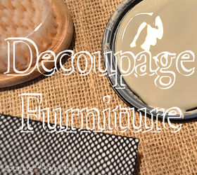 Decoupage Furniture With Fishnet Stockings, Yep, Fishnet!