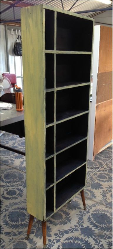 transforming an ordinary wood bookcase with milk paint, decoupage, painted furniture, repurposing upcycling, Adding vintage legs for height attitude