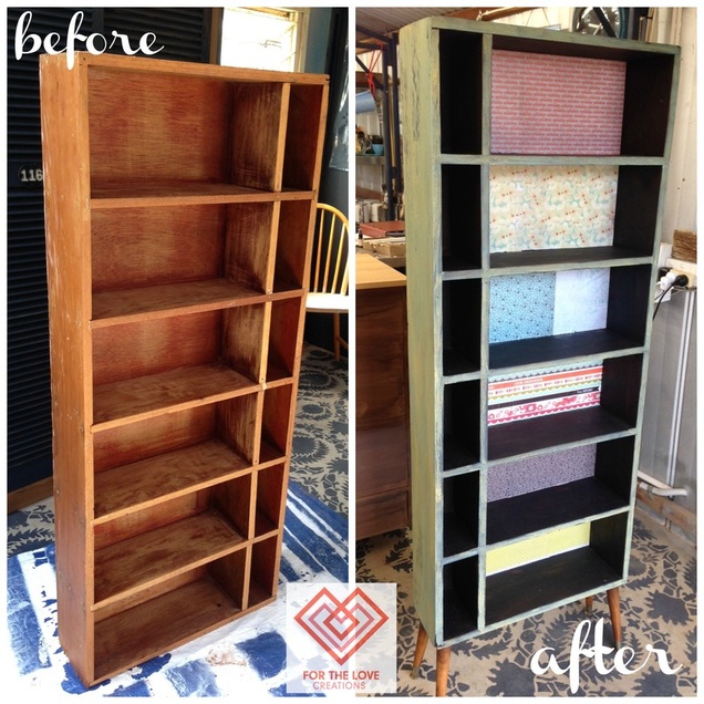 Transforming An Ordinary Wood Bookcase, Transforming Bookcase Fatherly Love