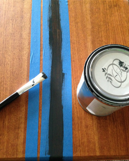 painting grain sack stripes restoring a vintage table, painted furniture