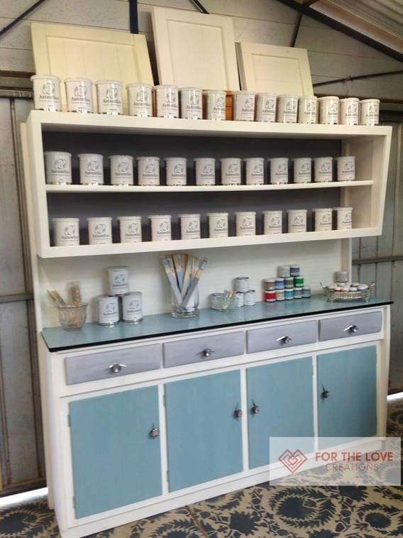 upcycling a vintage kitchen hutch with chalk paint, chalk paint, craft rooms, decoupage, painted furniture, repurposing upcycling