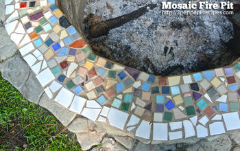  Mosaico DIY Firepit no quintal