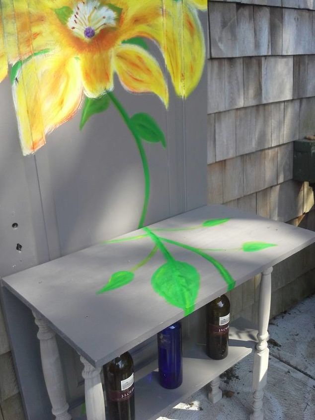 repurposed door ballasts and scrap wood, painted furniture, repurposing upcycling, woodworking projects, Table top