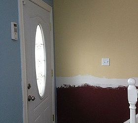 painting vertical stripes, foyer, home decor, paint colors, painting