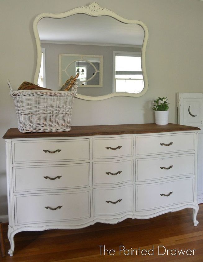 a vintage drexel heritage set in white, bedroom ideas, chalk paint, painted furniture, repurposing upcycling