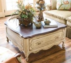 our first refinished piece coffee table, painted furniture, repurposing upcycling, woodworking projects, This was our inspiration piece