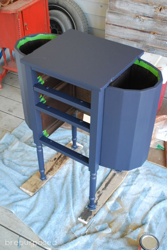 martha washington sewing table, decoupage, diy, painted furniture, repurposing upcycling