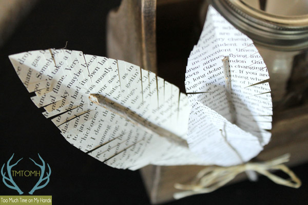 book page feather fall decor, crafts, repurposing upcycling